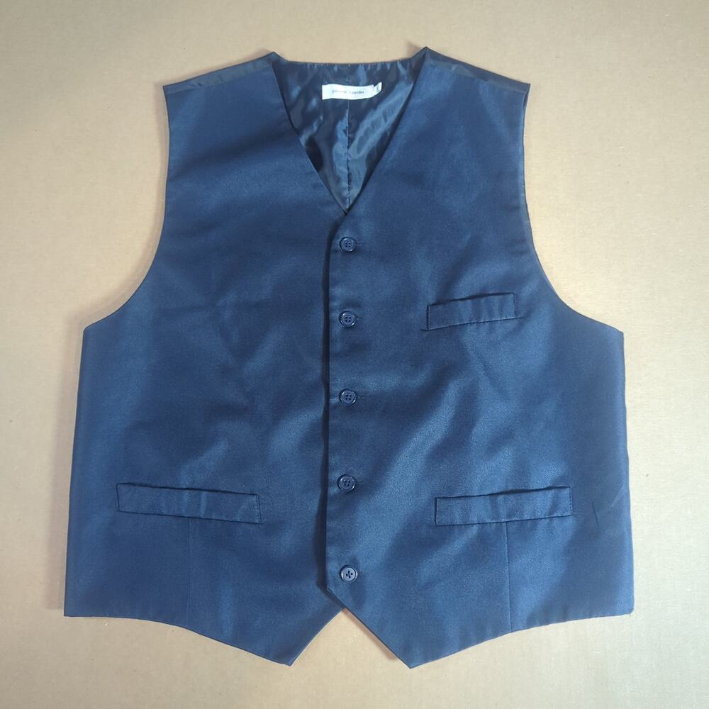 Pierre Cardin Mens Dark Royal Blue Waistcoat Vest Preppy Old Money L